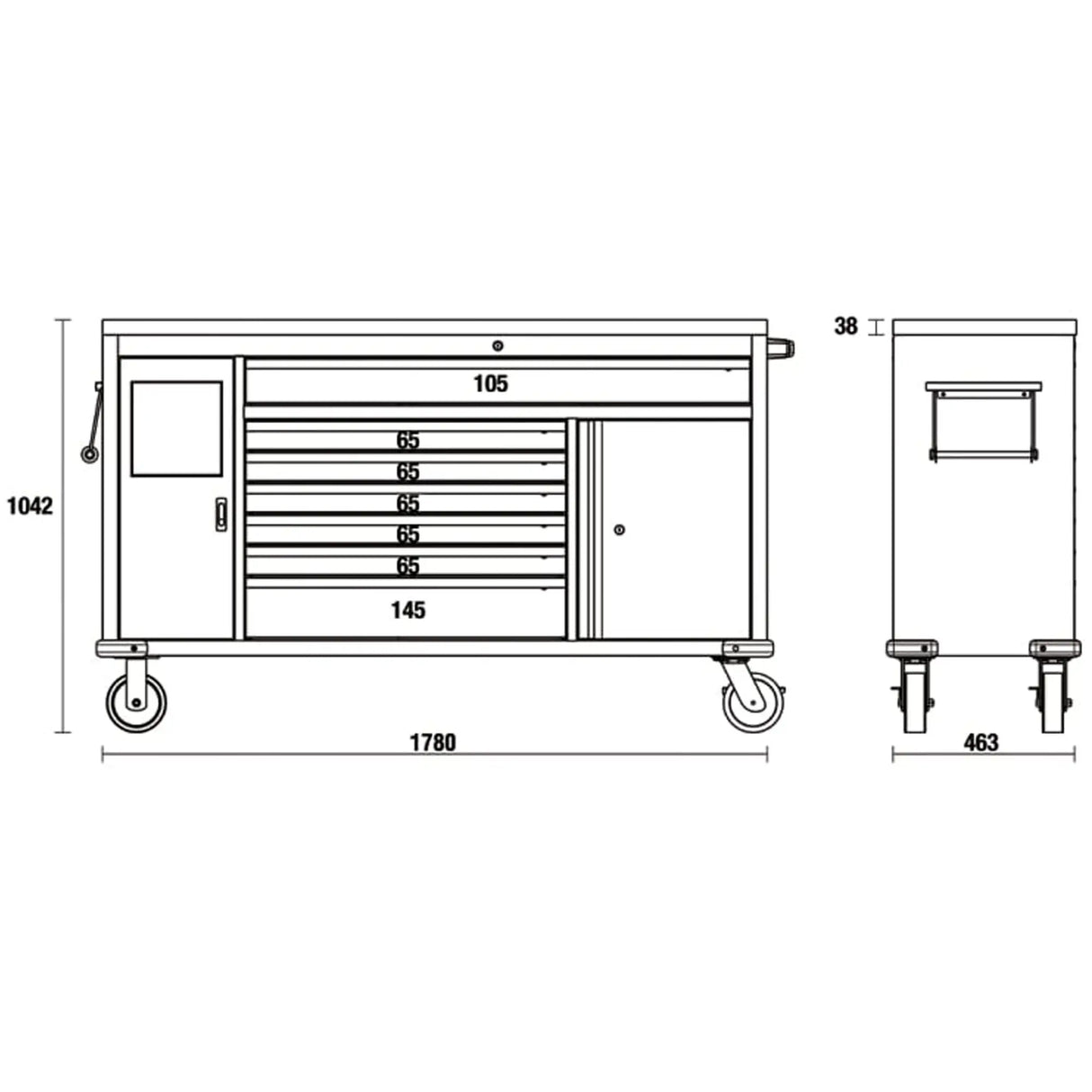 Cassettiera mobile Beta C45PRO 2.0 MWS/W