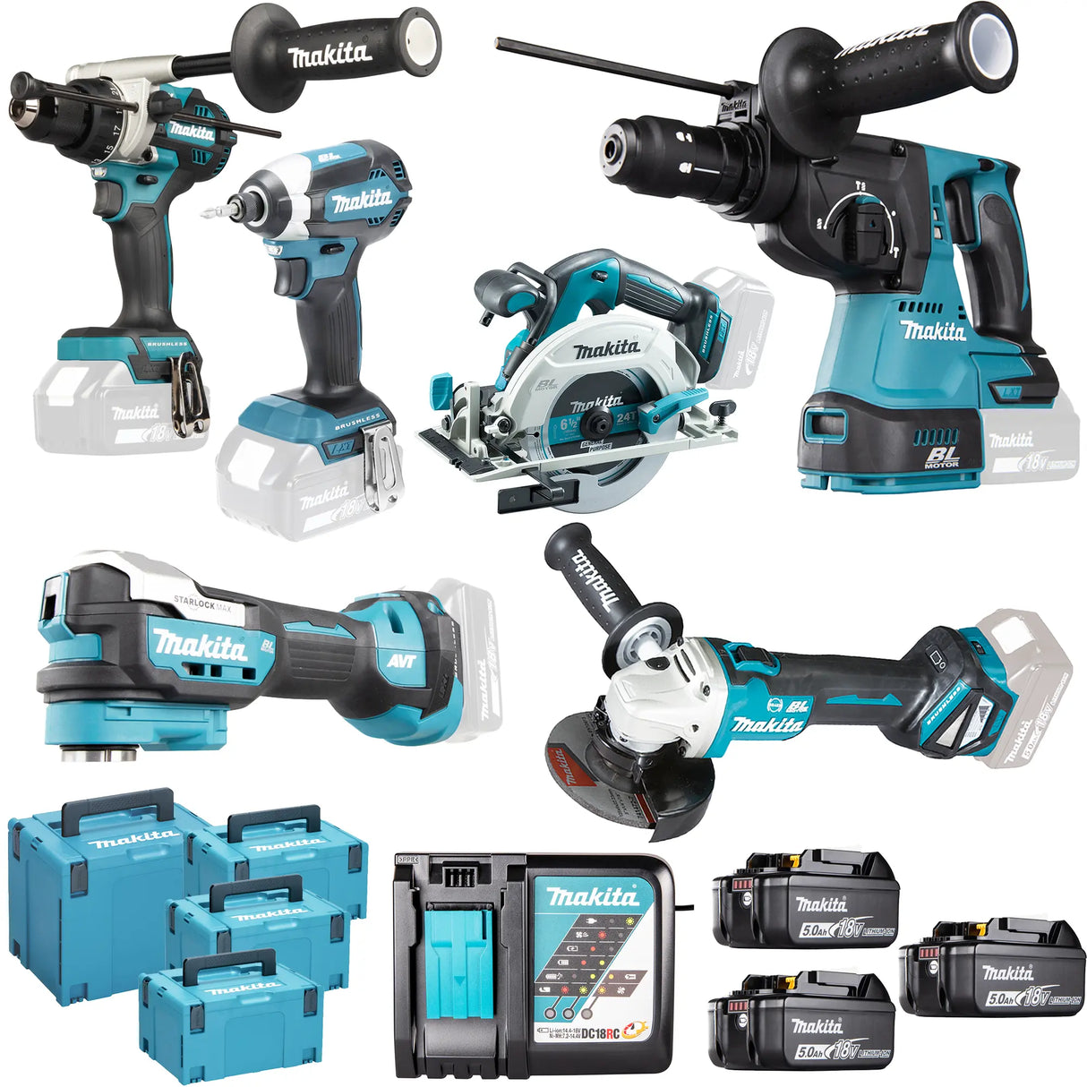 Kit combiné Makita DLX6139JX1 18V 5Ah