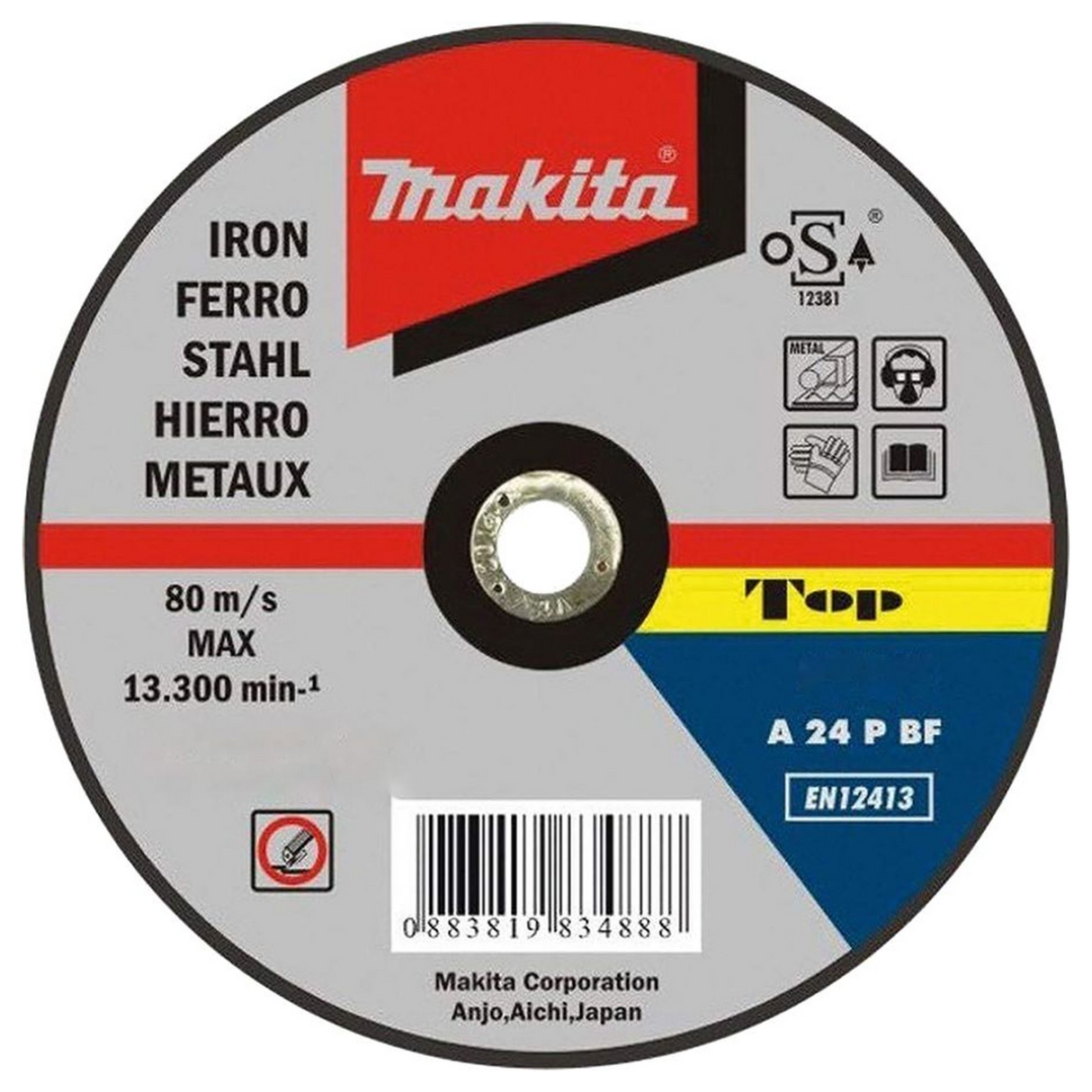 P-52984 - Disco da Sbavo Makita P-52984 125x6,4mm A24P - Immagine 2