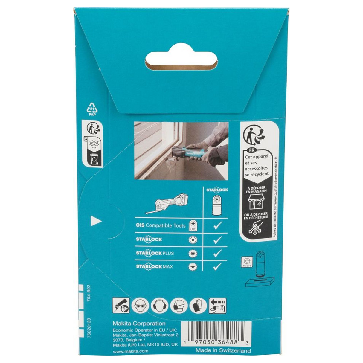 E-25448 - Lame Starlock Makita E-25448 BiM 45 mm pour bois et métal - Image 4