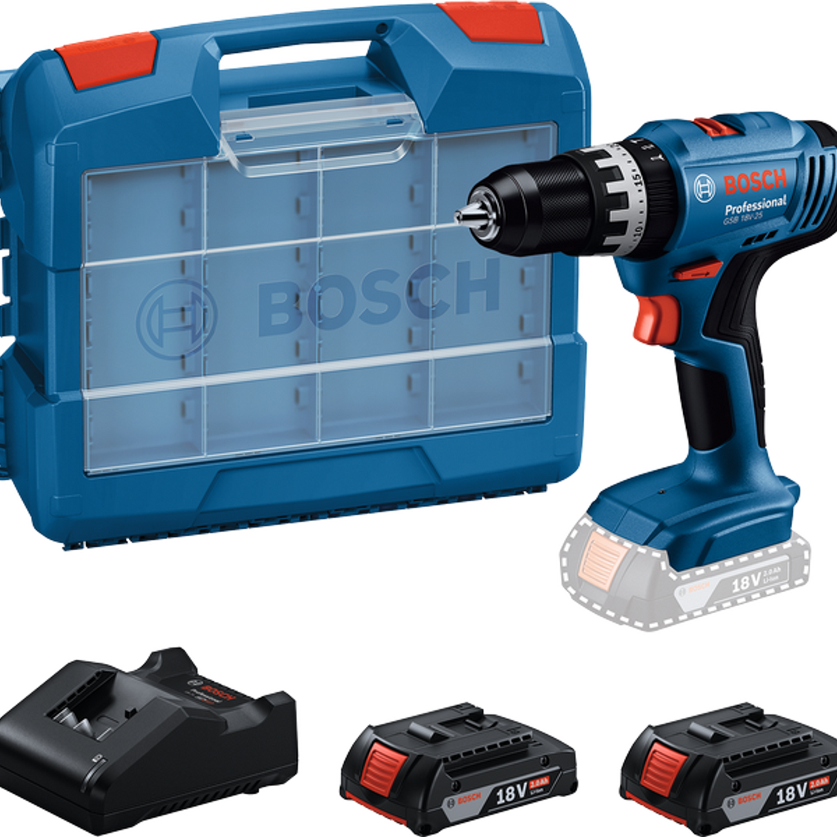 Trapano Avvitatore Bosch GSB 18V-25 PRO 18V 2Ah