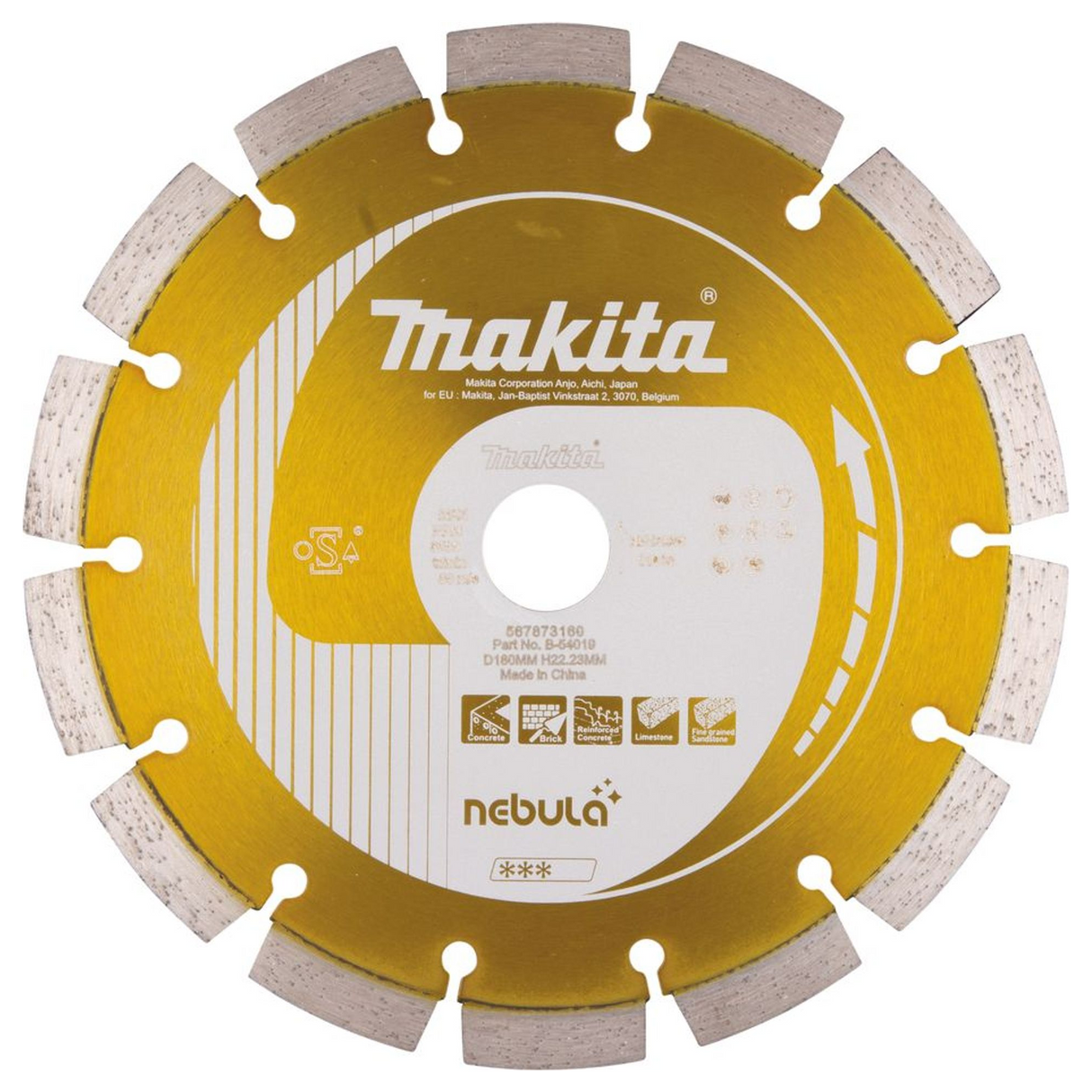 B-54019 - Disco Diamantato Makita B-54019 Nebula 180mm Umido e Secco - Immagine 2