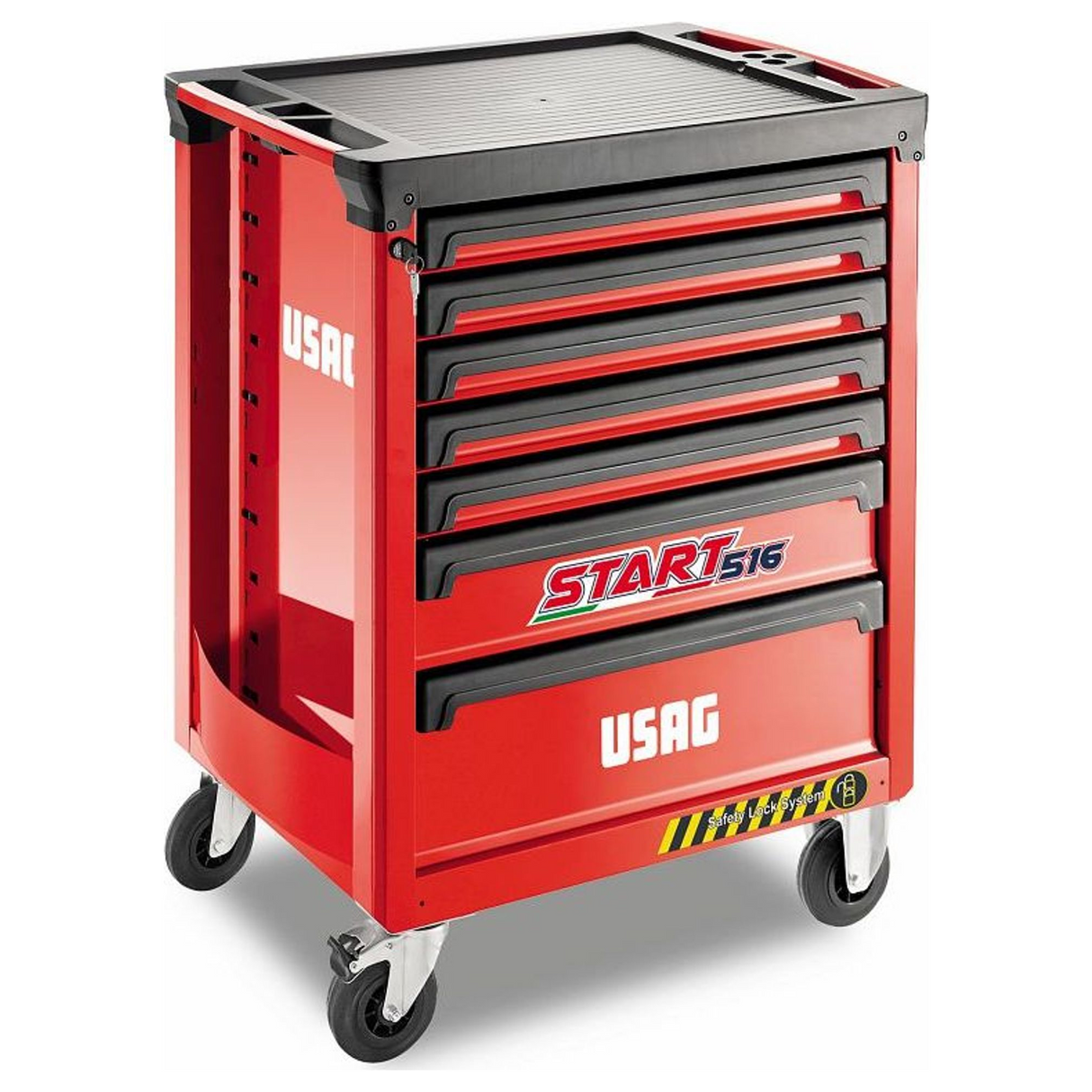 U05160127 - Chariot à outils USAG Système anti-basculement START à 7 tiroirs
