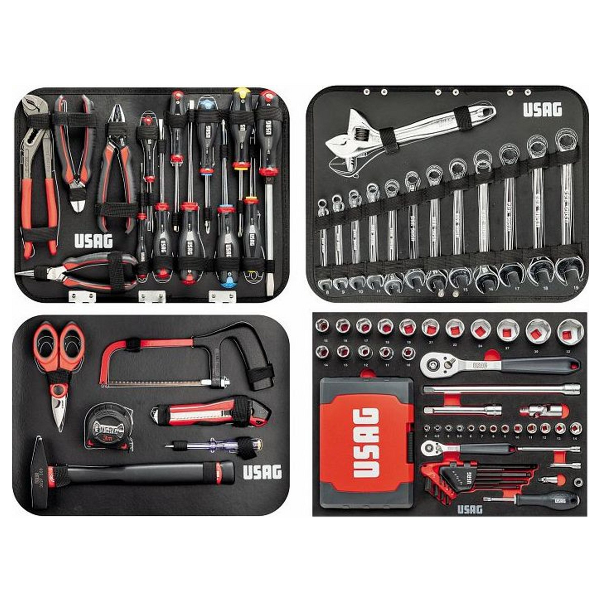 U00020035 - Valise à roulettes USAG 002 TMA avec assortiment de maintenance de 181 pièces - Image 2