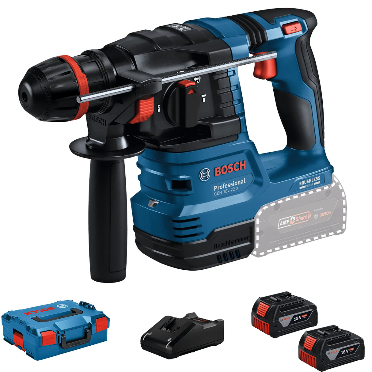 Martello Perforatore Bosch GBH 18V-22 X PRO 18V 4Ah