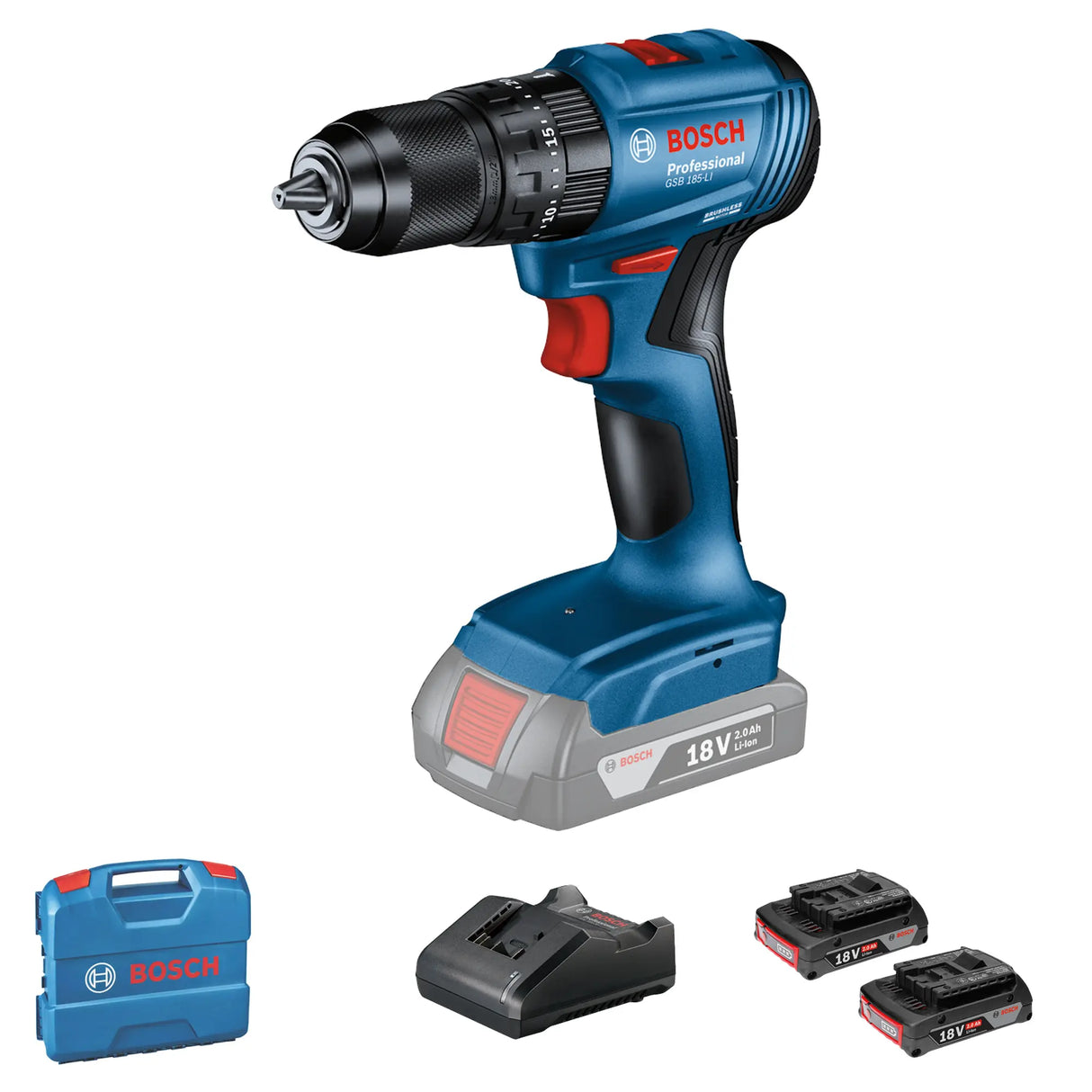 Trapano Avvitatore Bosch GSB 18V-45 PRO 18V 2Ah