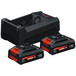 Starter Set Bosch Expert 2x EXBA18V-40 + GAL 12V/18V-80 18V 4Ah