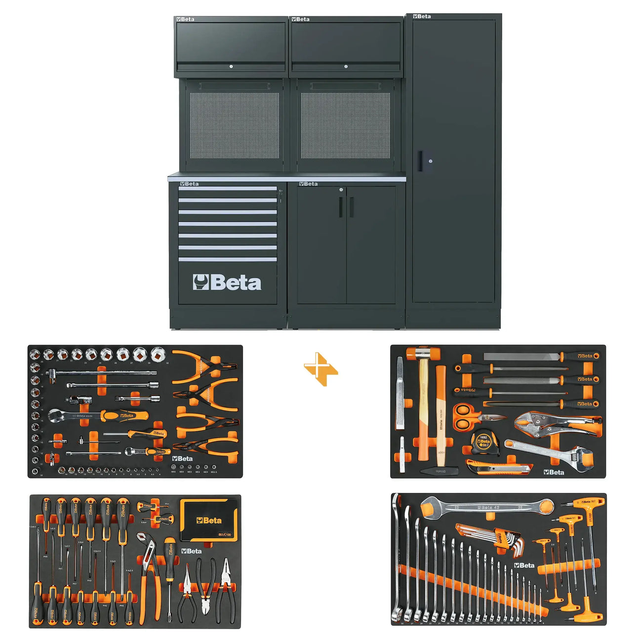 Mobilier d'atelier Beta RSC50 2.0 D avec 224 outils gratuits