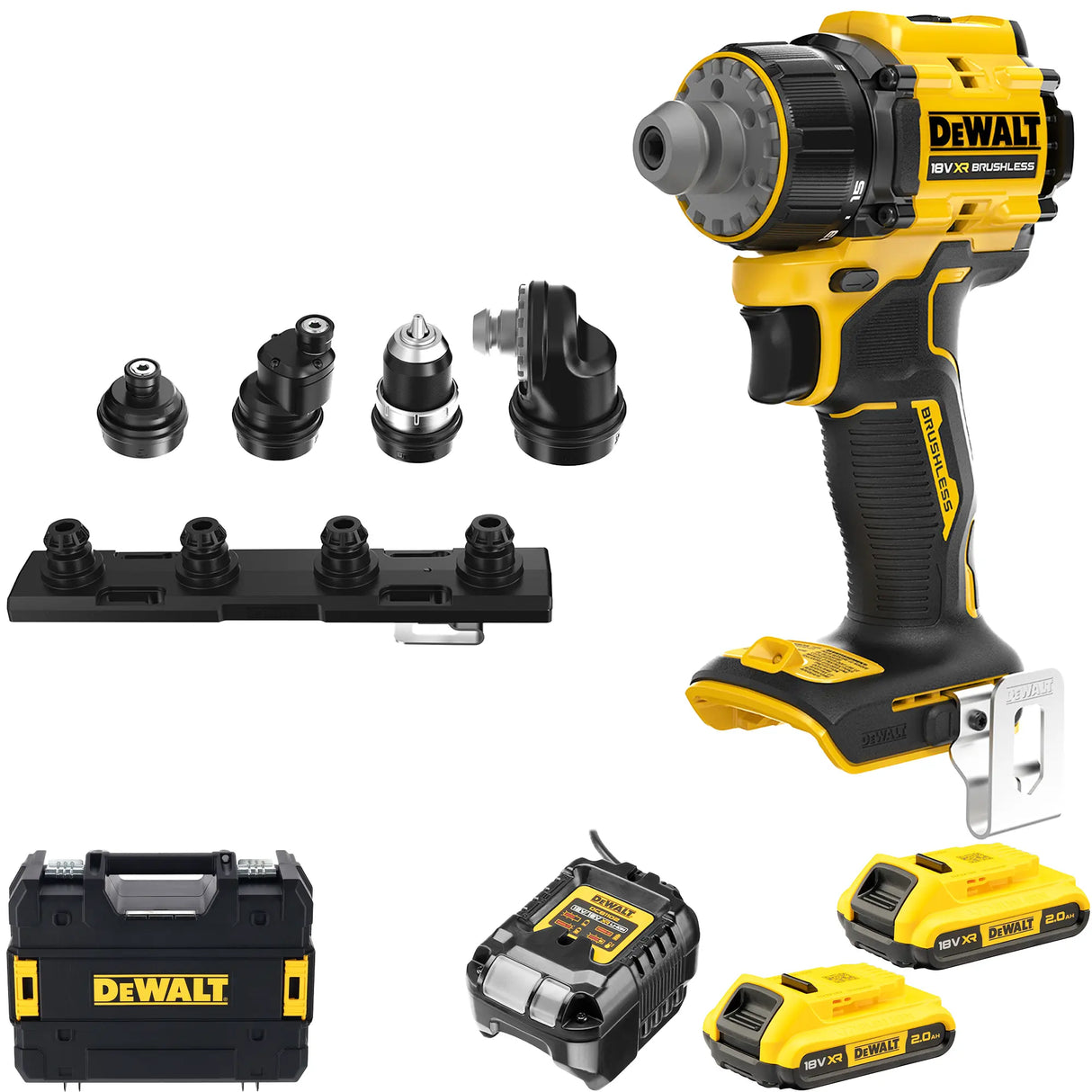 perceuse-visseuse multi-têtes Dewalt DCD803 18V