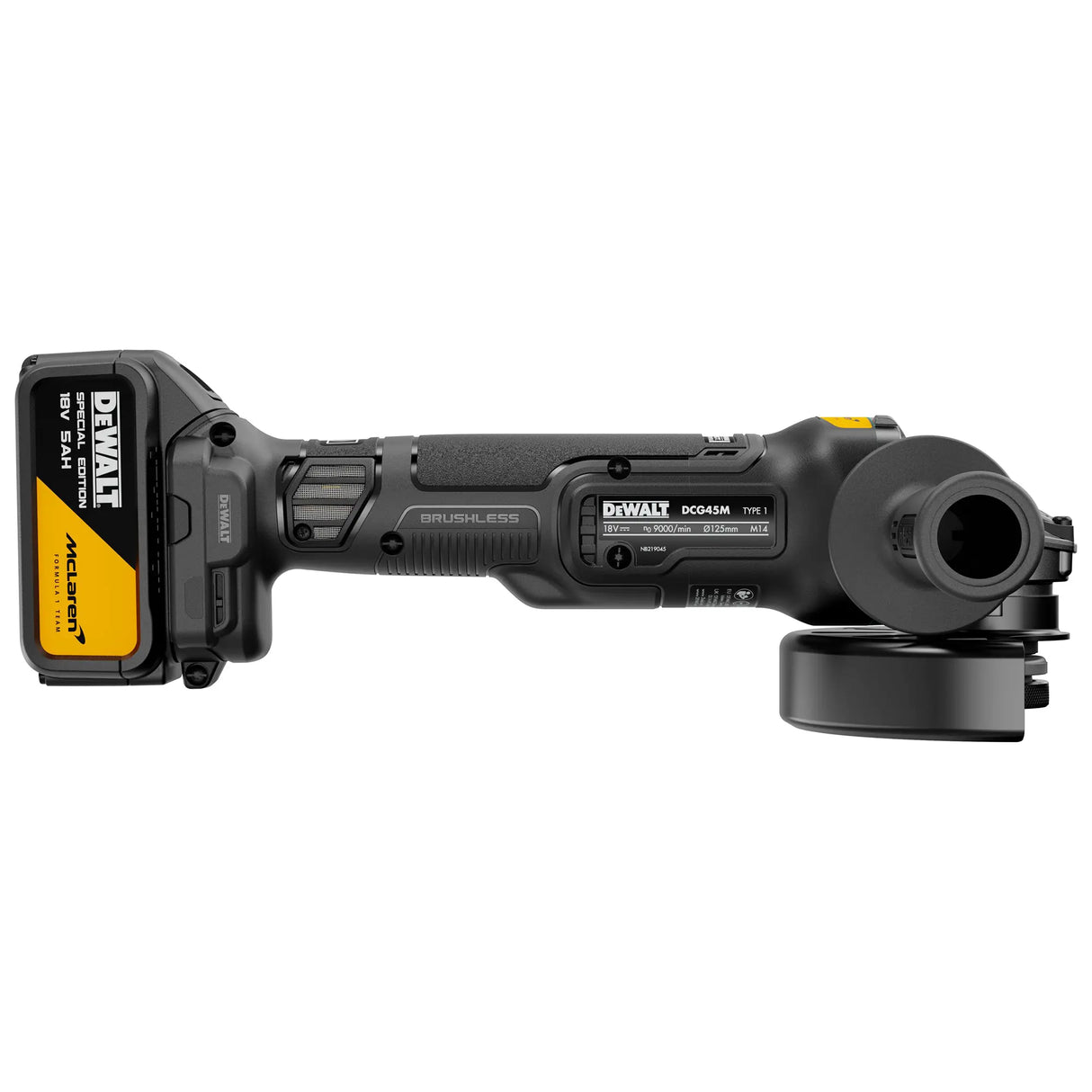 Broyeur Dewalt Batterie McLaren DCG45MP2T-QW 18V 5Ah