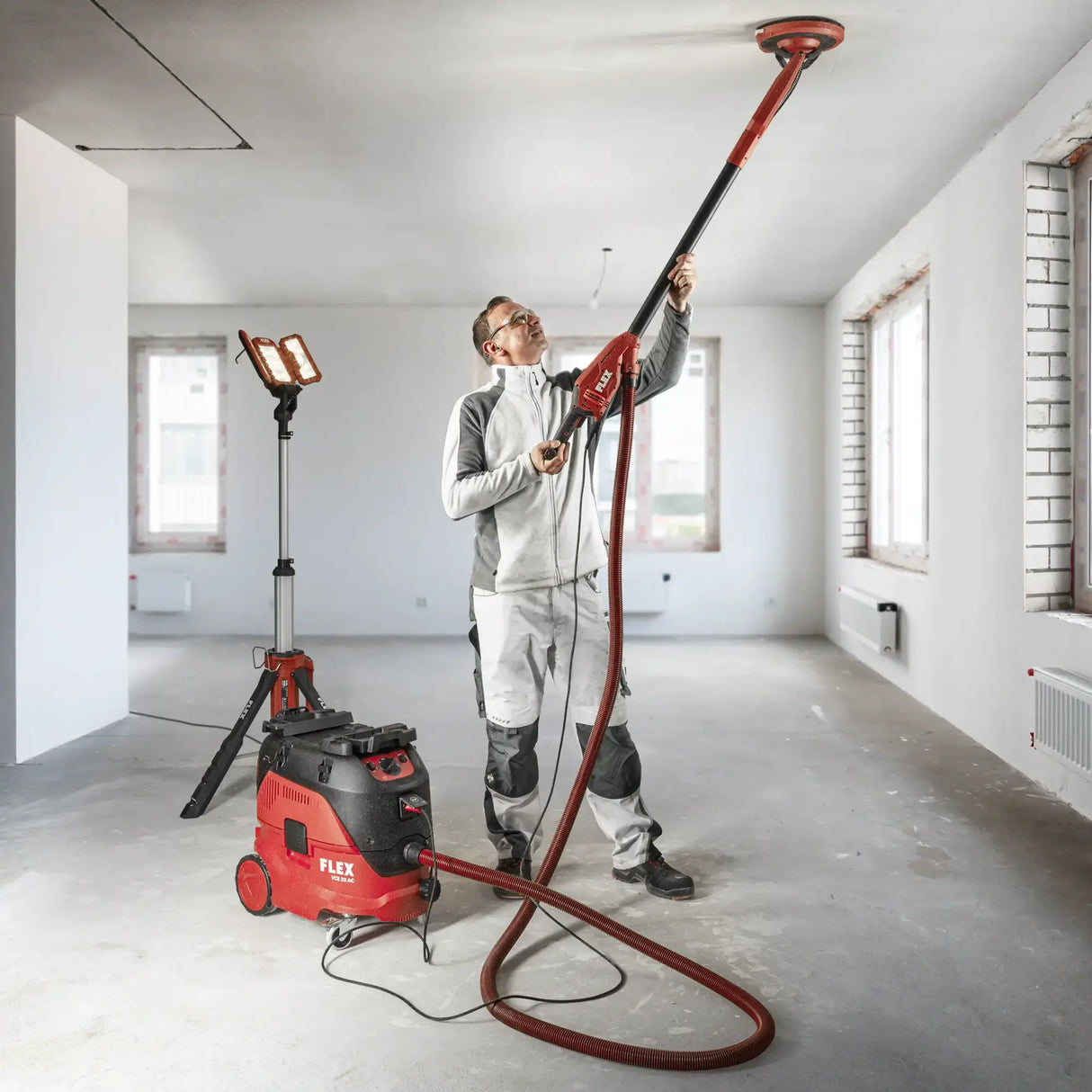 ponceuse à aspirateur Flex Ensemble GE 6 R-EC + VCE 33 M AC + Papier de verre