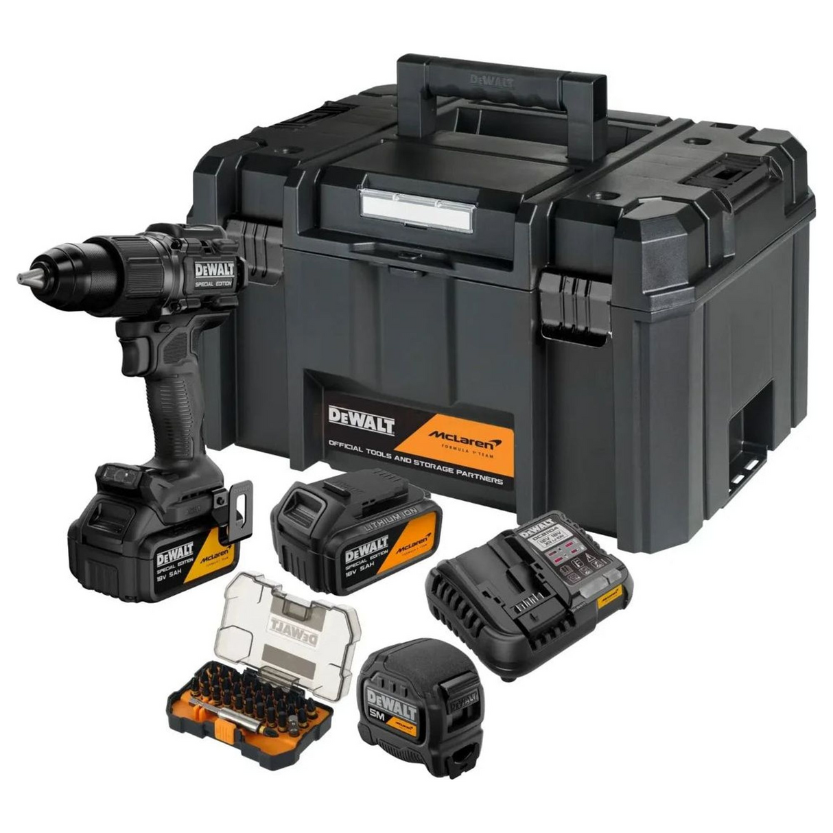 Perceuse à percussion DCD86MP2KT-QW DeWalt Batterie DCD86MP2KT-QW McLaren Édition Spéciale 18V 5Ah