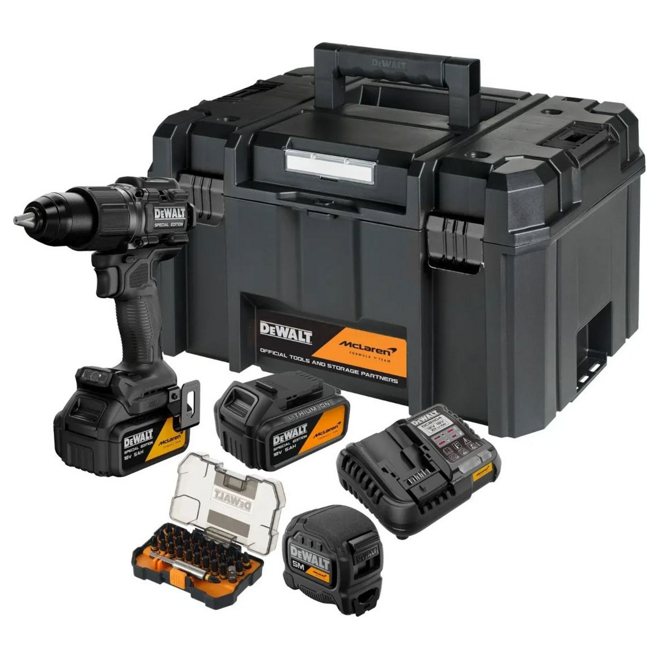 Trapano Avvitatore a Percussione Dewalt McLaren DCD86MP2KT-QW 18V 5Ah