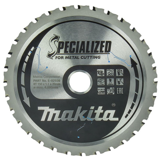 E-02939 - Lama TCT Efficut Makita E-02939 150mm 32 denti - Immagine 2
