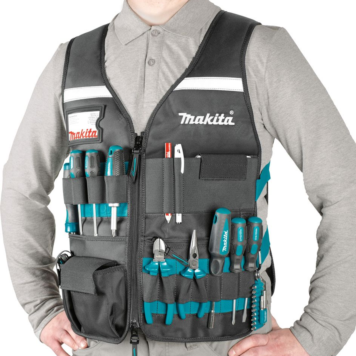 E-15609 - Gilet de travail Makita E-15609 avec poches réglables - Image 4