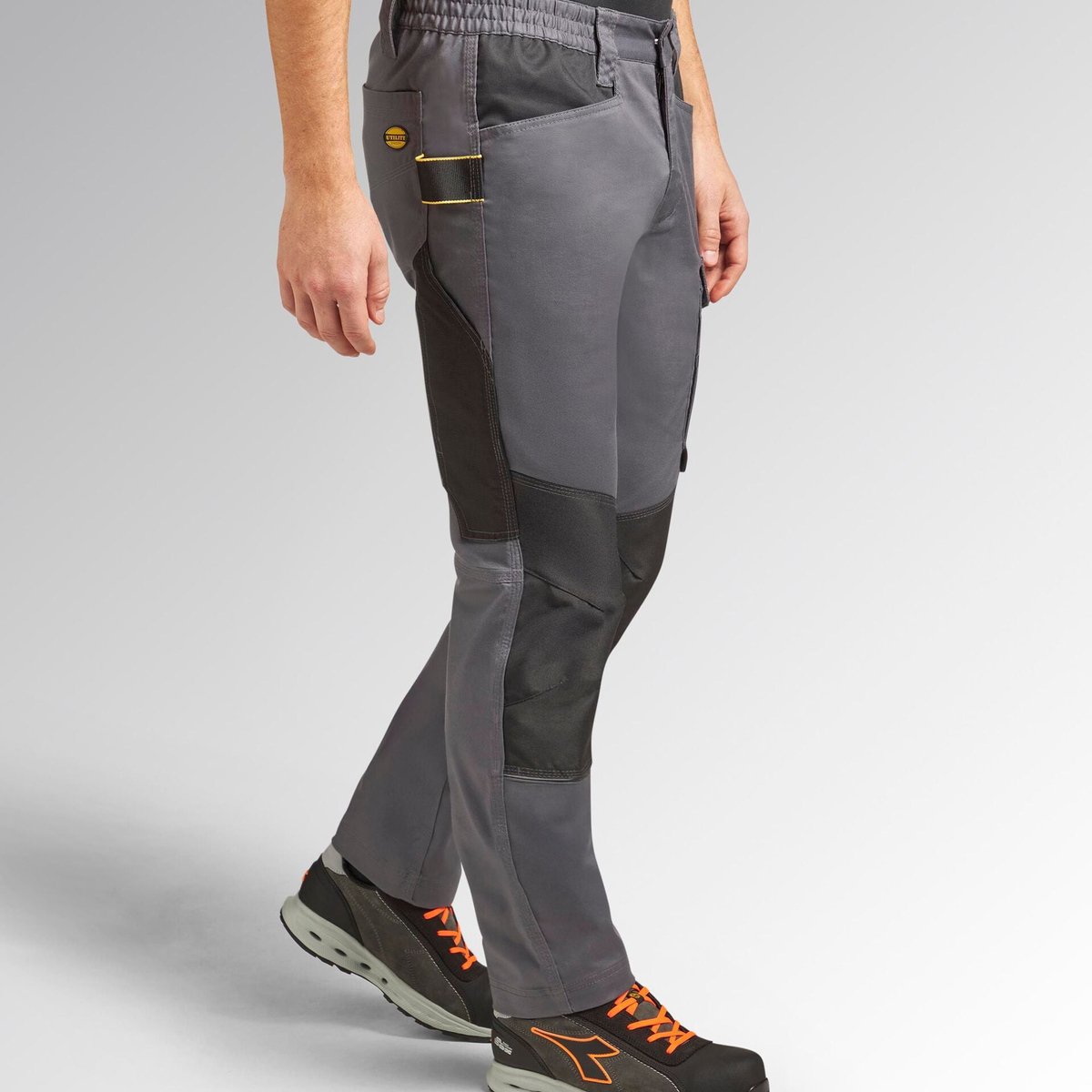 702.183065-75070 - Pantalons de travail Diadora Pneu utilitaire extensible Performance 2.0 Gris acier - Image 2
