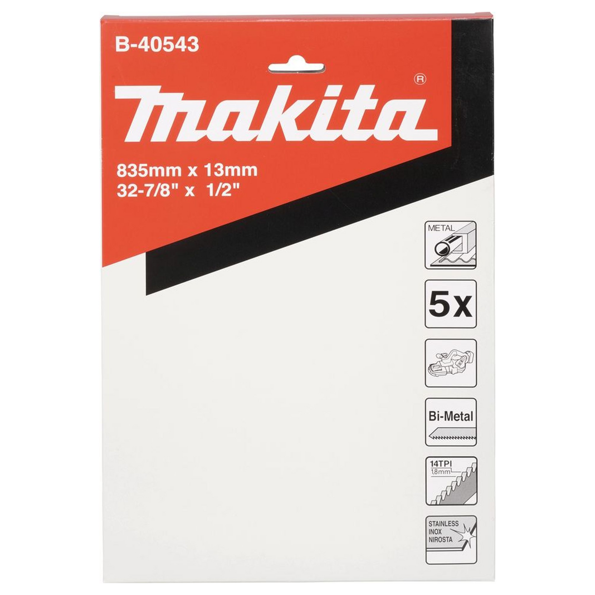 B-40543 - Lames BiM Makita B-40543 13 x 0,5 x 835 mm 14 TPI 5 pièces - Image 4