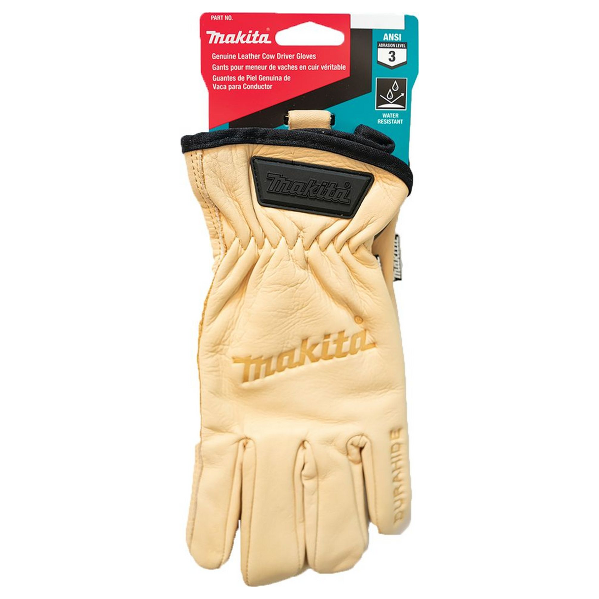 P-84632 - Gants de travail Makita P-84632 Cuir de conduite pour vachette Taille L - Image 3