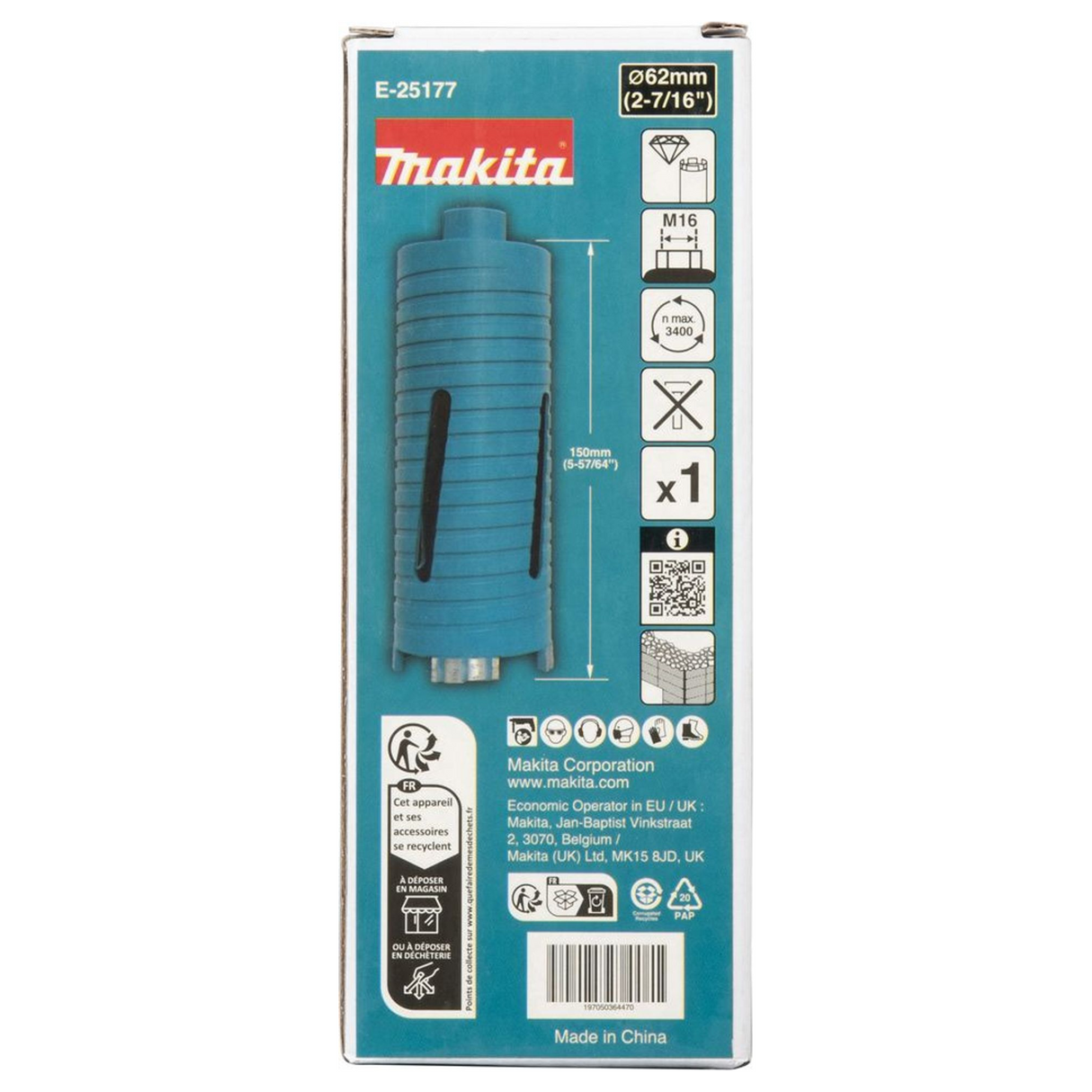 E-25177 - Couronne de diamant Makita E-25177 62 mm M16 sec - Image 5