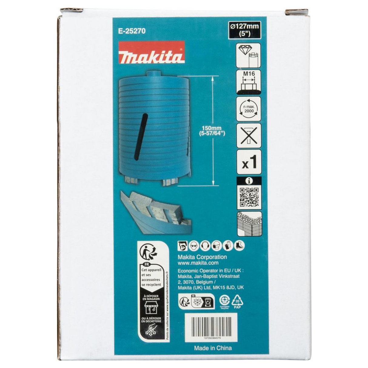 E-25270 - Couronne de diamant Makita E-25270 127 mm M16 sec - Image 5
