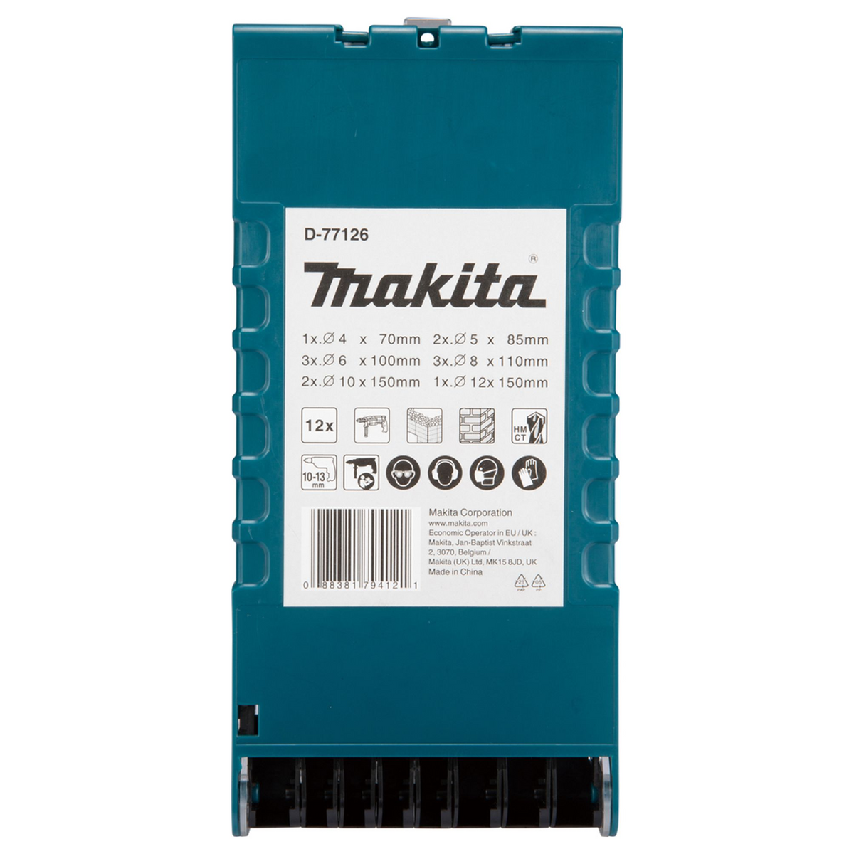 D-77126 - Coffret de forets à maçonnerie Makita D-77126 Tige cylindrique 12 pièces - Image 4