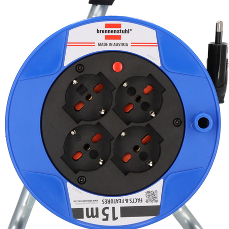Avvolgicavo Brennenstuhl BAT ST 180 15m 4 Prese 3500W
