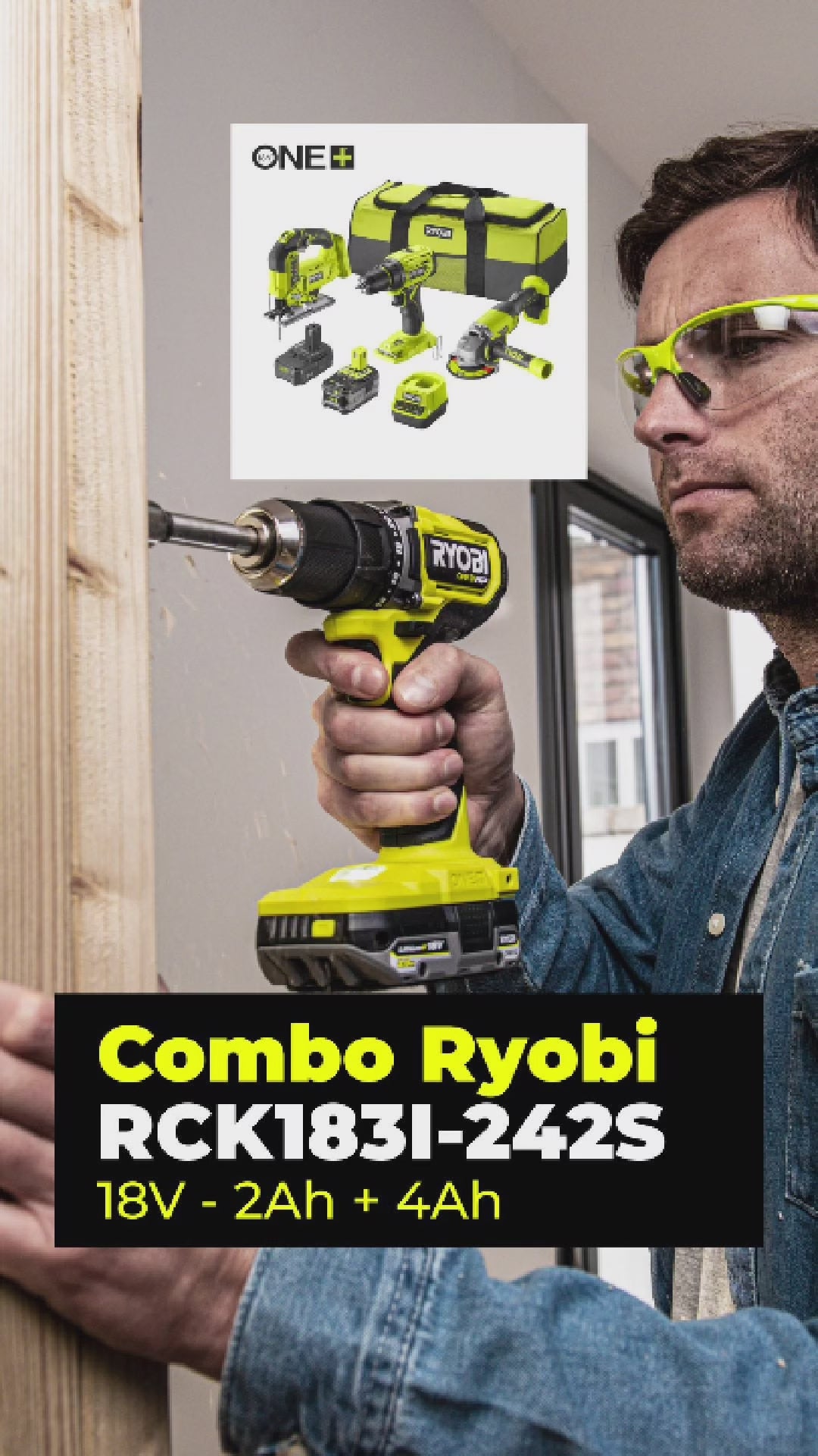 Combo Ryobi RCK183I-242S 18V 2Ah + 4Ah