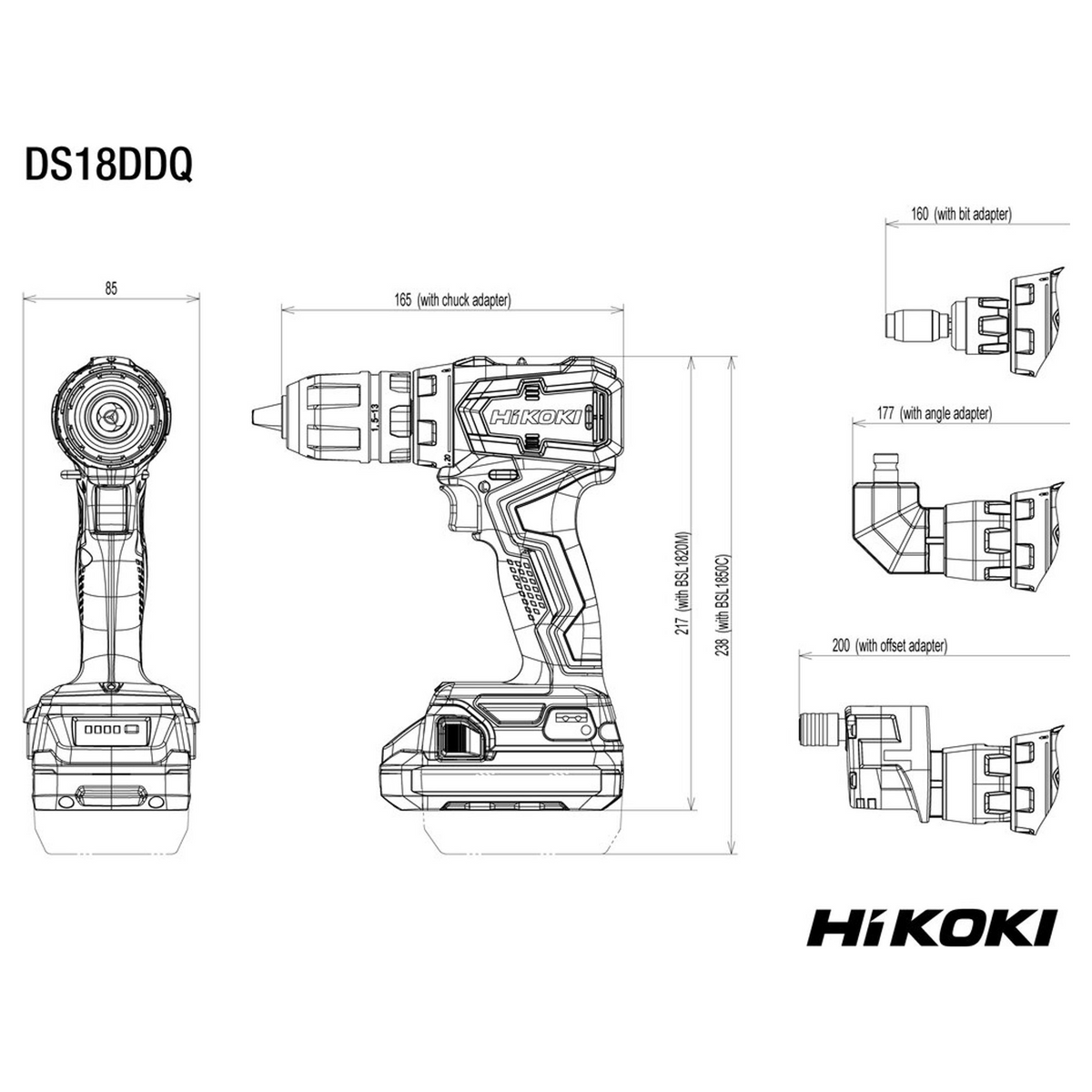 DS18DDQWRZ - Perceuse-visseuse sans fil HiKOKI DS18DDQWRZ 18 V 2 x 2 Ah - Image 15