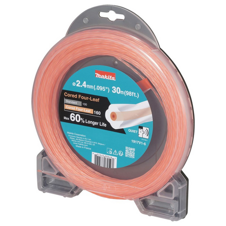 1917V1-6 - Ligne en nylon à quatre feuilles Makita 1917V1-6 2,4 mm orange - Image 3