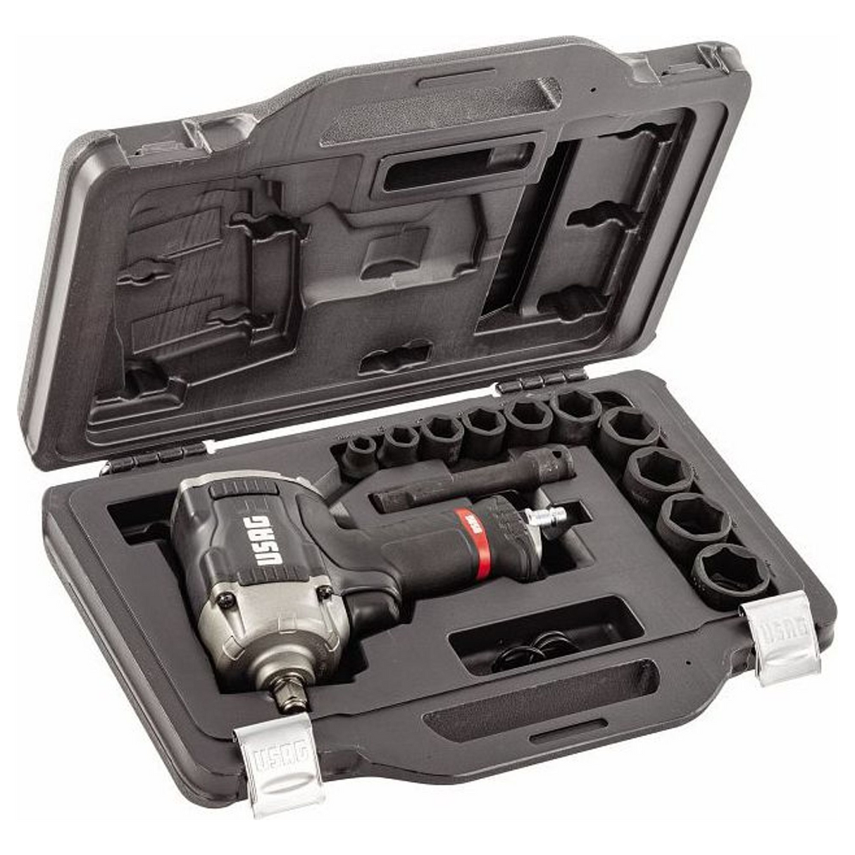 U09290006 - Coffret de clés à chocs USAG 929 PC1/C12 avec douilles pour machines de 12 pièces