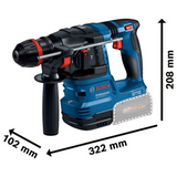 0611924101 - Martello Perforatore Bosch GBH 18V-22 X PRO 18V - Immagine 24