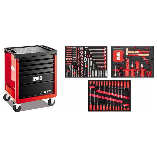 U05150636 - Chariot USAG JUSTE 515 J6SM avec un assortiment de maintenance de 265 pièces