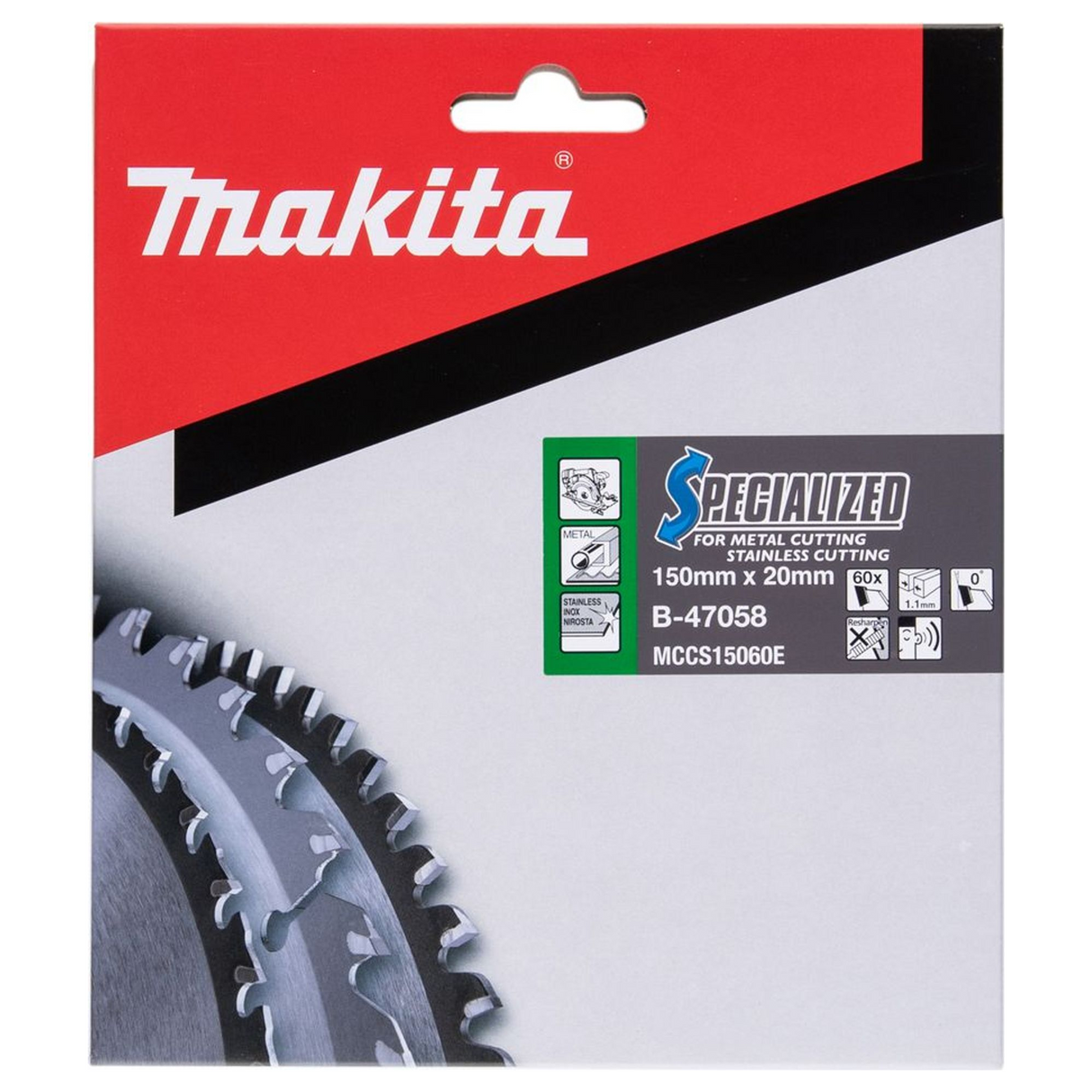 B-47058 - Lame spécialisée Makita B-47058 150x20mm 60T - Image 3