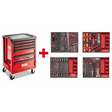 U05160628 - Chariot à outils USAG DÉMARRER 516 ST6MM avec assortiment de 156 pièces