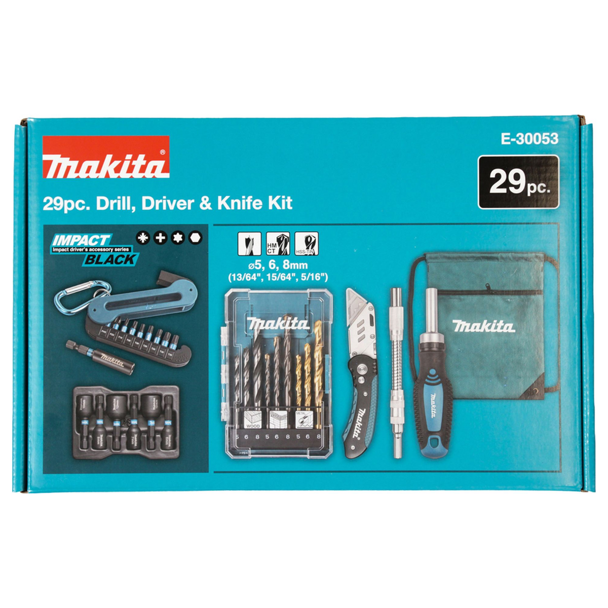 E-30053 - Kit tournevis et perceuse Makita E-30053 29 pièces - Image 3