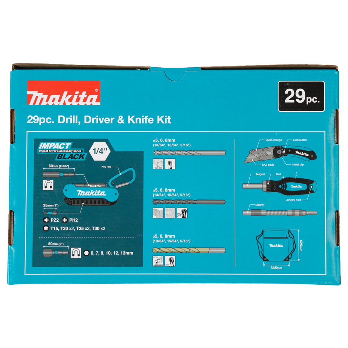 E-30053 - Kit tournevis et perceuse Makita E-30053 29 pièces - Image 4