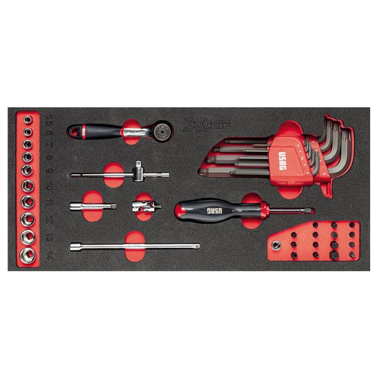 U05191069 - Module éponge USAG 519 M 613AEAX Jeu de 41 clés à douille