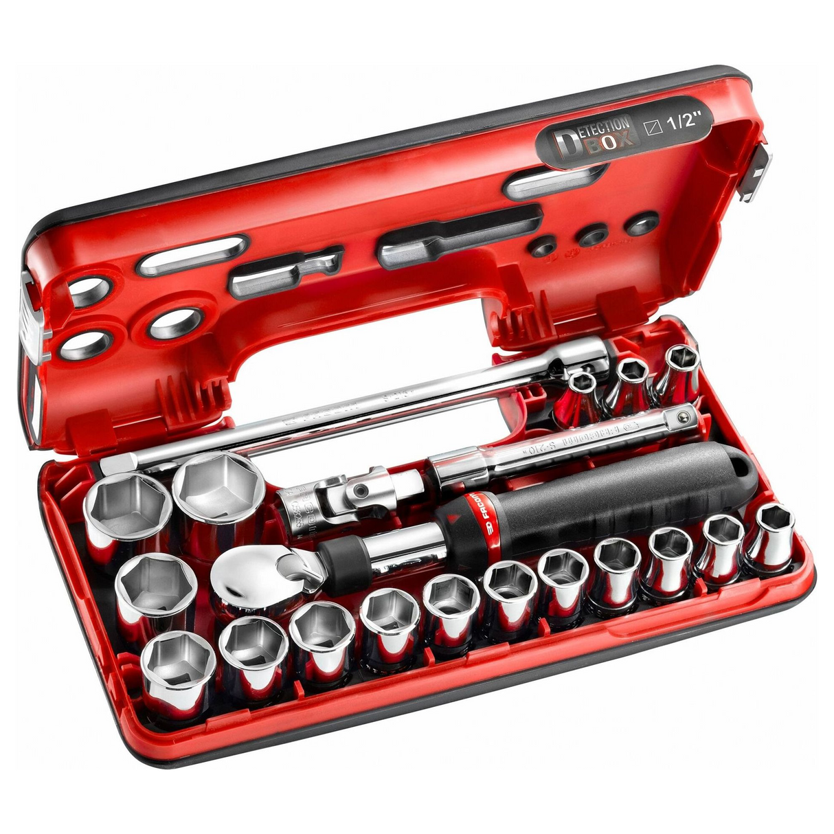 SXL.DBOX1PB - Coffret de douilles Facom SXL.DBOX1PB 1/2" avec cliquet extensible 21 pièces