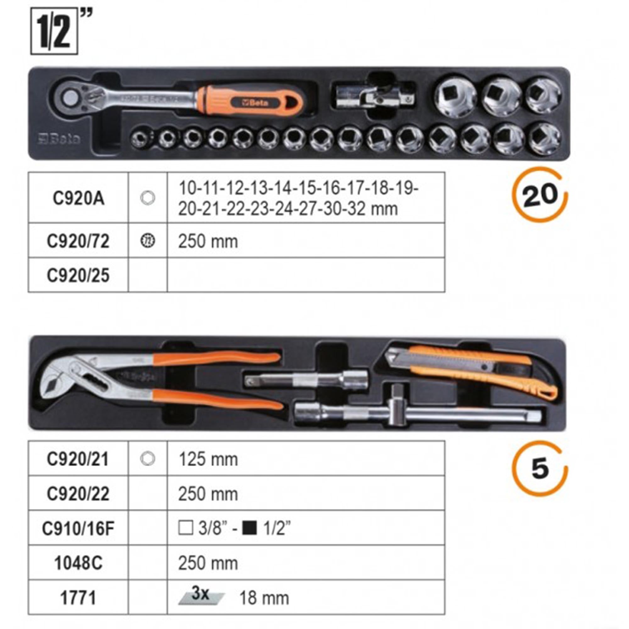 Boîte à outils Beta 2120L-E T91