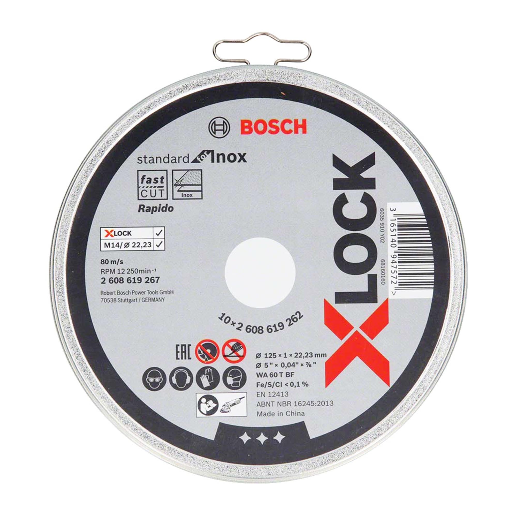 Disque Inox 125mm Bosch 2608619267 10pz