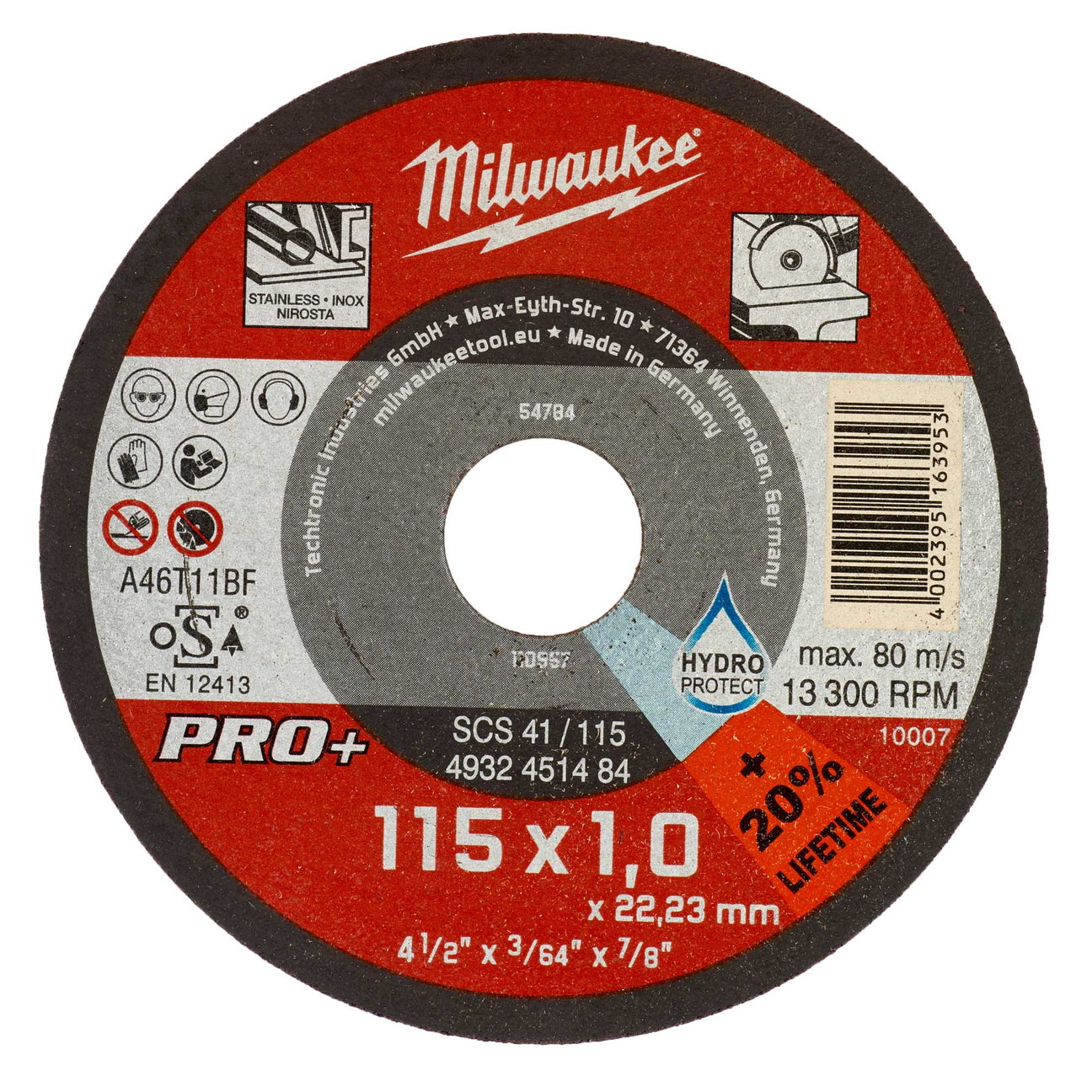Disque de coupe de 115 mm Milwaukee SCS41