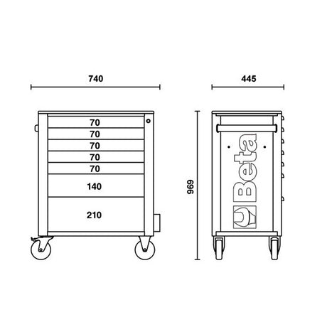 Cassettiera Porta utensili Beta RSC24/7